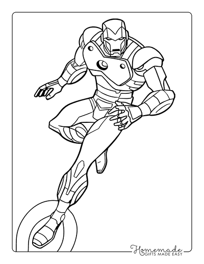 Iron Man Coloring Pages Iron Man Drawing Easy Outline Iron Man Hovering