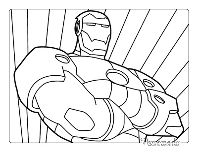 Iron Man Coloring Pages Iron Man Drawing Easy Outline Iron Man Posing