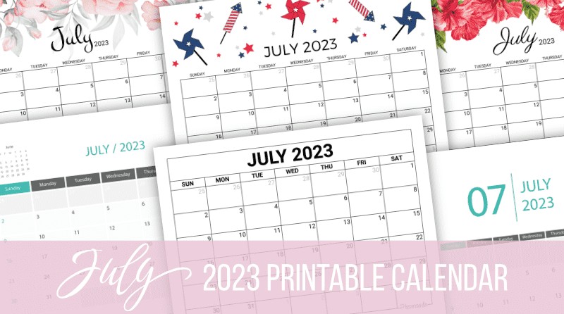 July 2023 & 2024 Calendar | Free Printable with Holidays