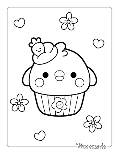 Kawaii CupCake Coloring Book: Cute coloring books for adults - Coloring  Pages for Adults and Kids (Anime and Manga Coloring Books) girls coloring