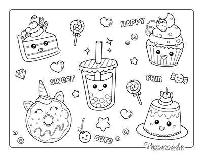 Kawaii Coloring pages for Kids 17264391 Vector Art at Vecteezy