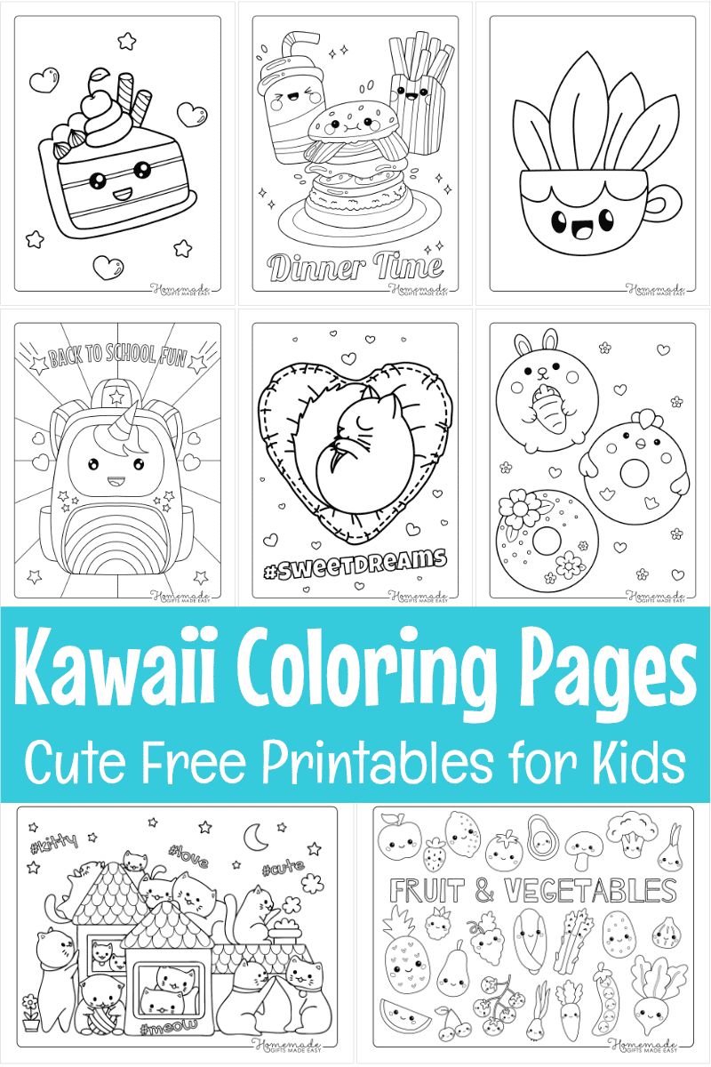 free printable kawaii coloring pages