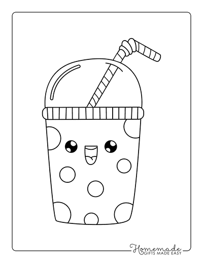 Kawaii Coloring Pages Soda