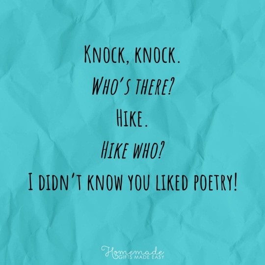 Knock-Knock Jokes I Didn't Know You Likes Poetry!