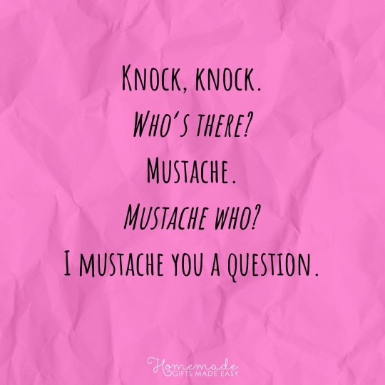 Knock-Knock Jokes I mustache you a question