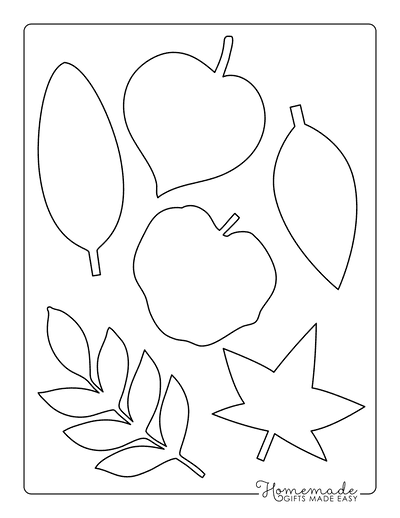 leaf drawing for kids