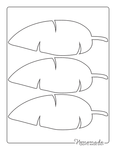 Leaf Template Long Narrow Banana Tropical Medium