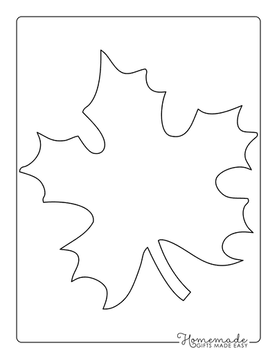 Leaf Template Maple Natural Large