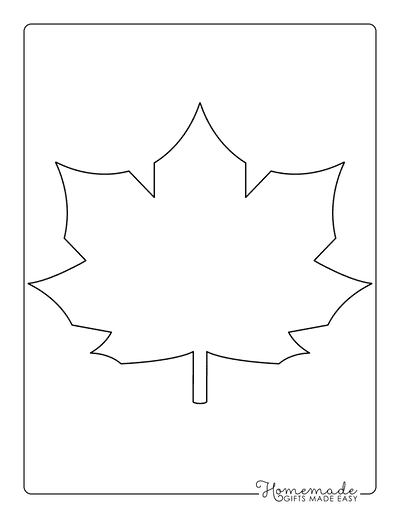 Leaf Template Maple Simple Large