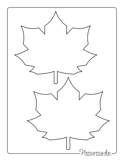 Leaf Template Maple Simple Medium