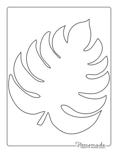 Printable Jungle Leaf Template