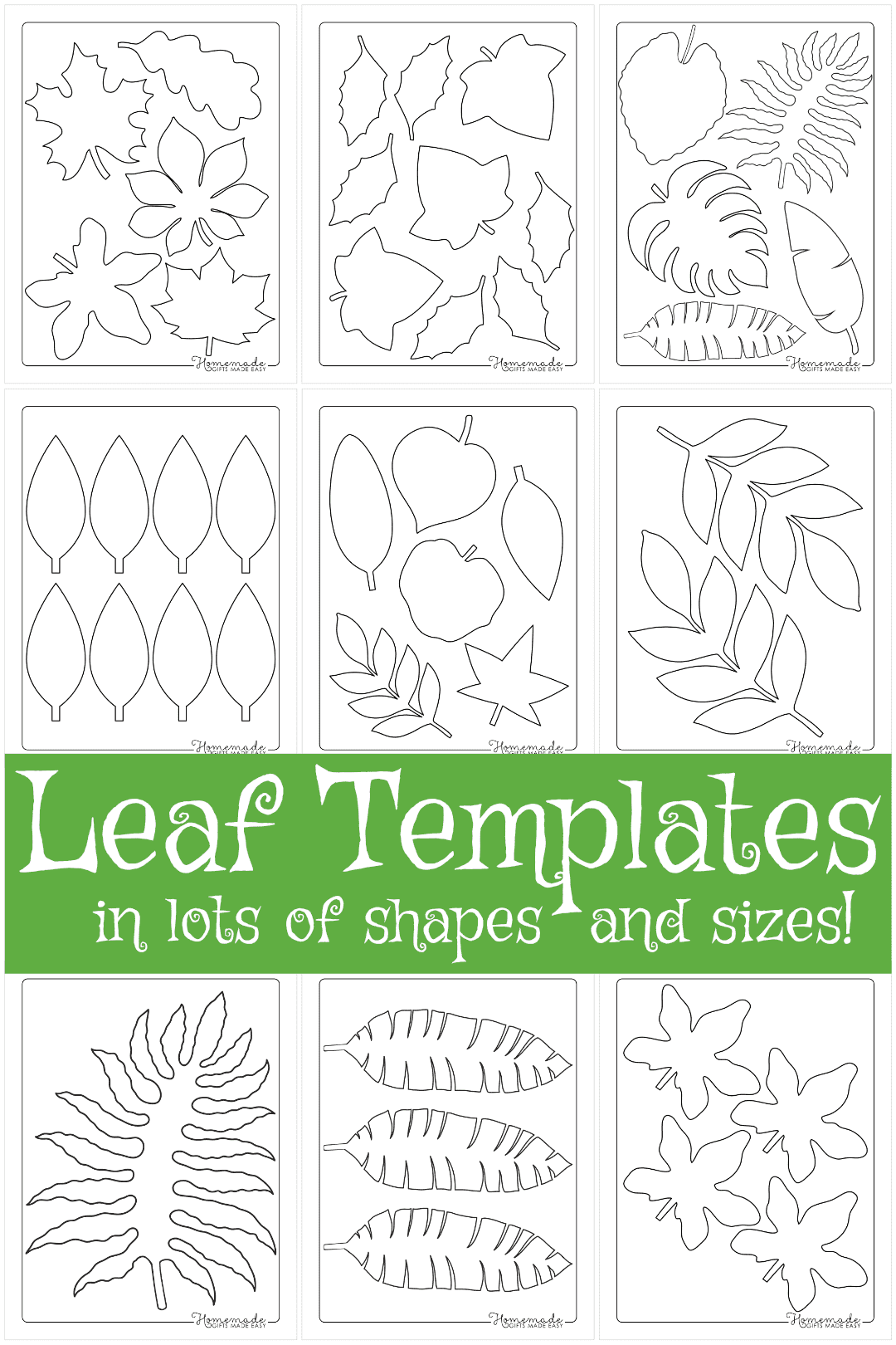 Free Printable Large Leaf Templates, Stencils and Patterns – Simple Mom  Project