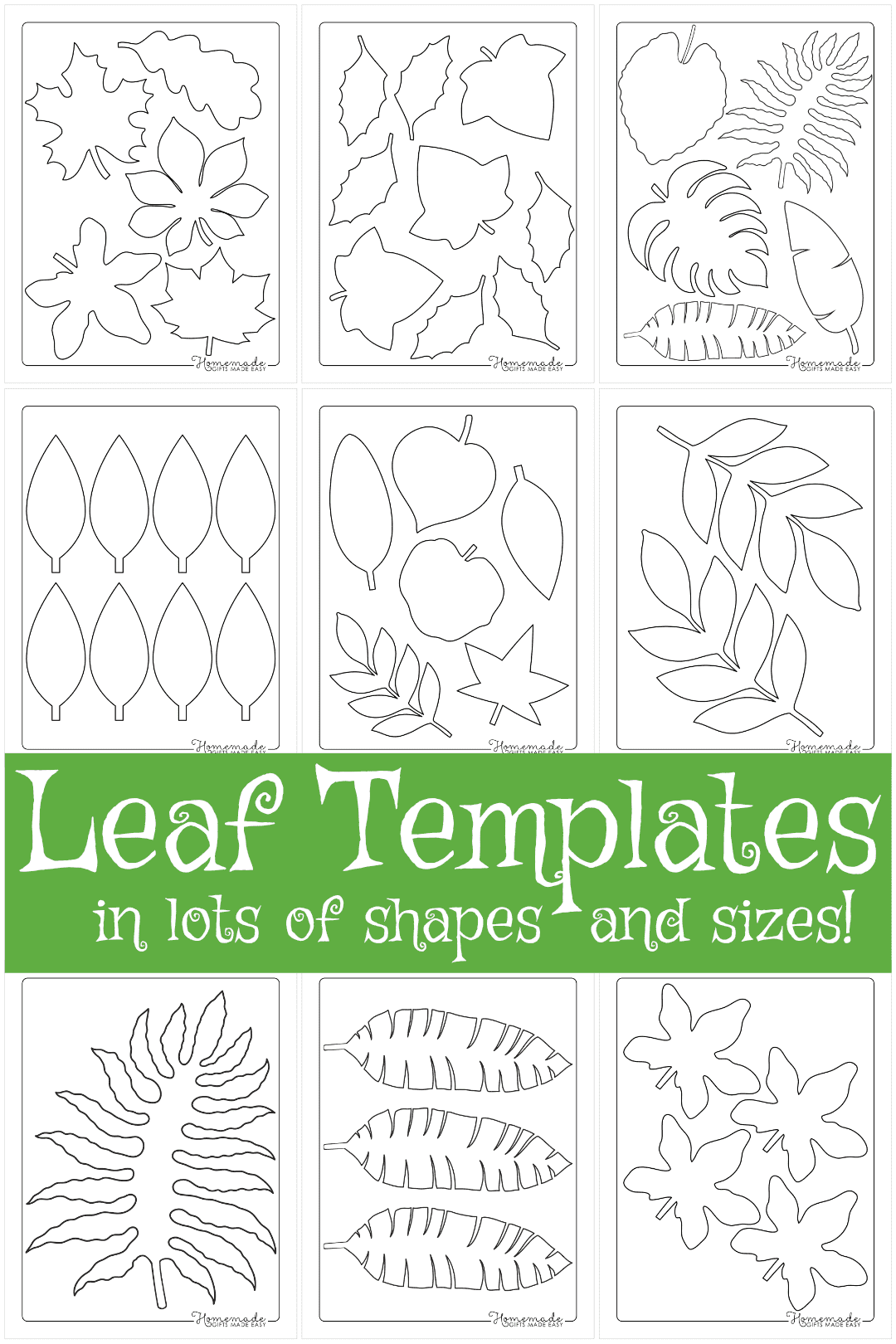 Free Leaf Templates - Printable Leaf Outlines for Kids Crafts