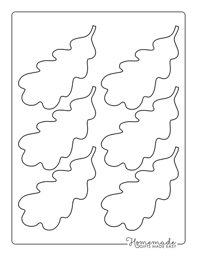 Leaf Template Oak Small