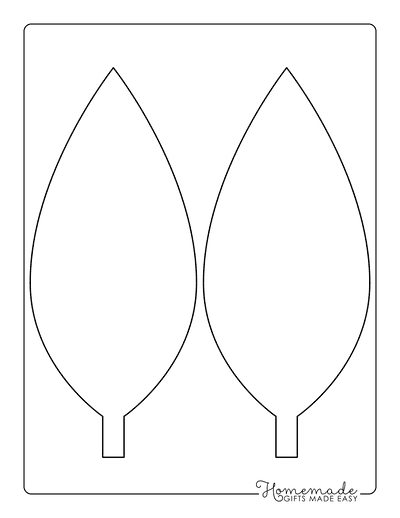 Leaf Template Simple Oval Large