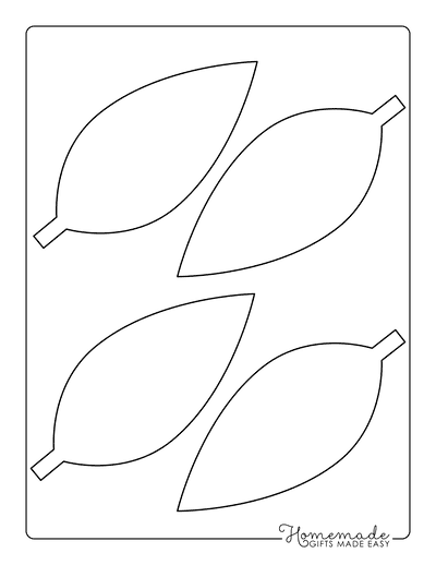 Leaf Template Simple Oval Medium