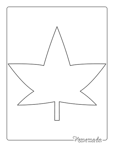 Leaf Template Star Simple Large