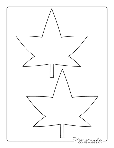 Leaf Template Star Simple Medium