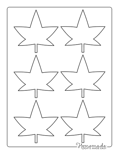 Leaf Template Star Simple Small