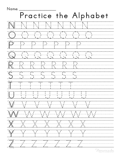 Letter Tracing Worksheets Practice Capital Letters 2