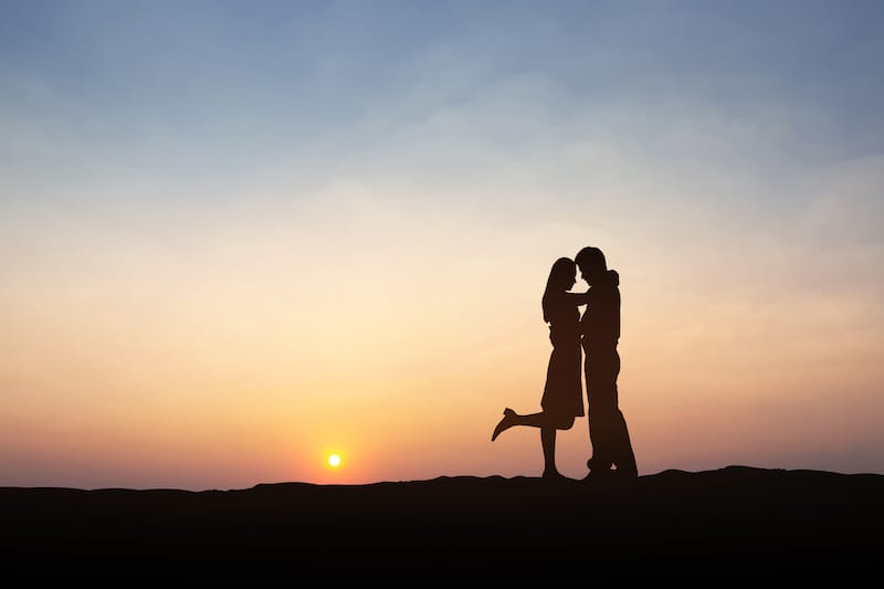 love poems sunset couple