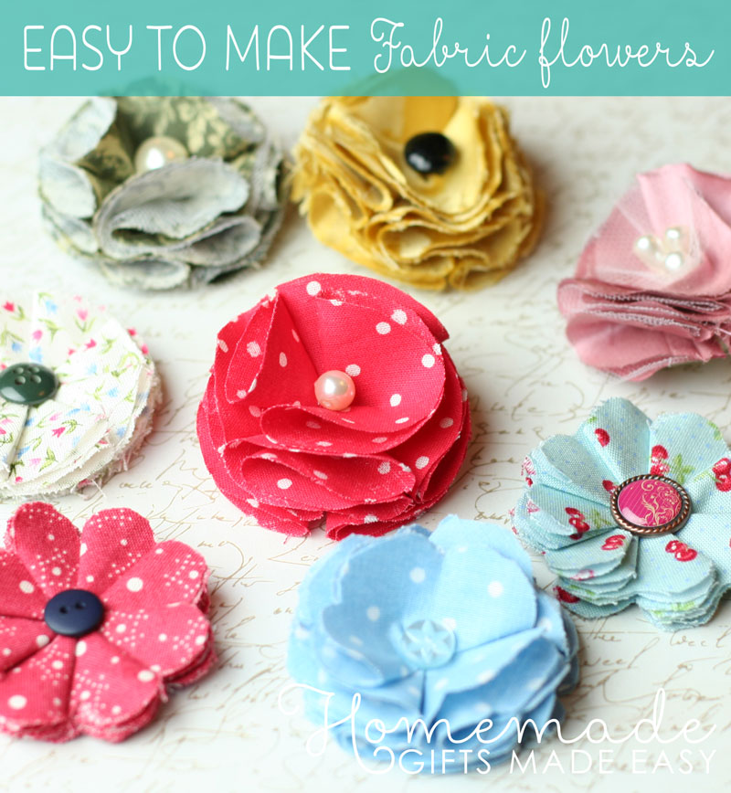 make fabric flowers puffy style many colors