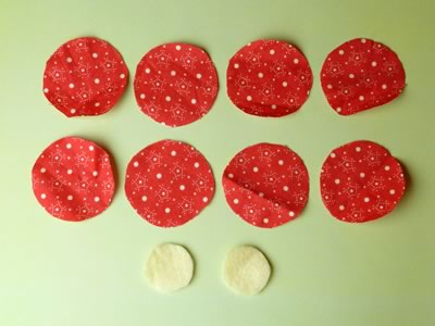 make fabric flowers flat step 1