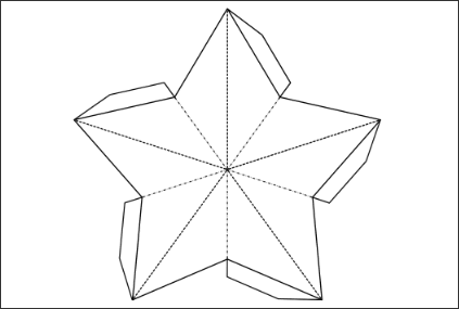 double sided 3d paper star template