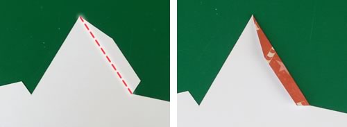 making double sided 3d star christmas decorations - fold in tabs