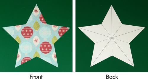 making christmas decorations 3d star step 1