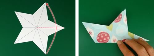 making christmas decorations 3d star step 2