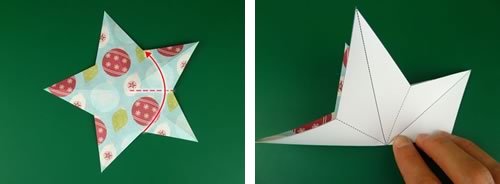 making christmas decorations 3d star step 3