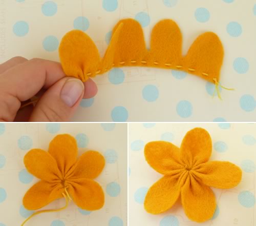 making felt flowers materials