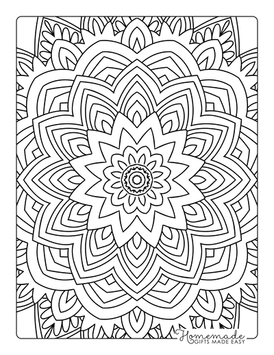 27 Fantasy Mandalas, Printable Colouring Book For Children & Adults