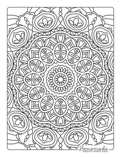 Mandala Coloring Pages, Adult Coloring Sheet, Printable Coloring