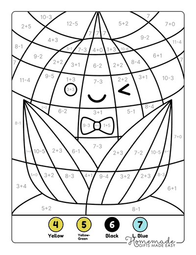 Math Coloring Pages Funny Corn Math Coloring Addition and Subtraction
