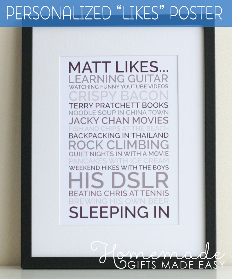 personalised likes poster created with the likes poster generator