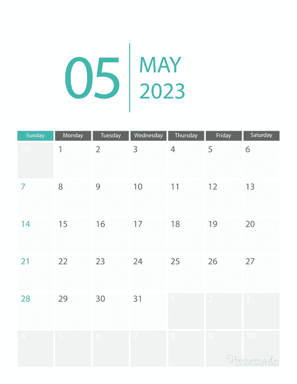 May 2023 & 2024 Calendar Free Printable with Holidays