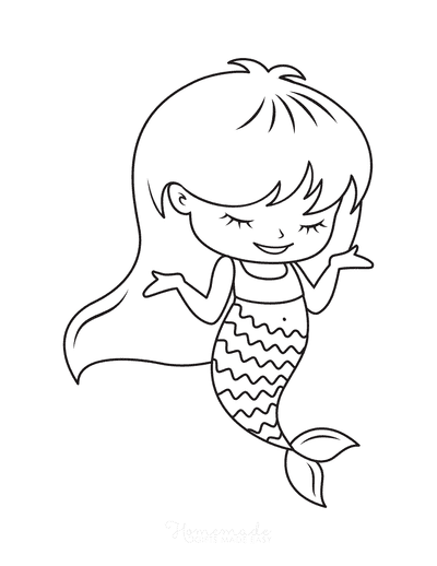 mermaid outline