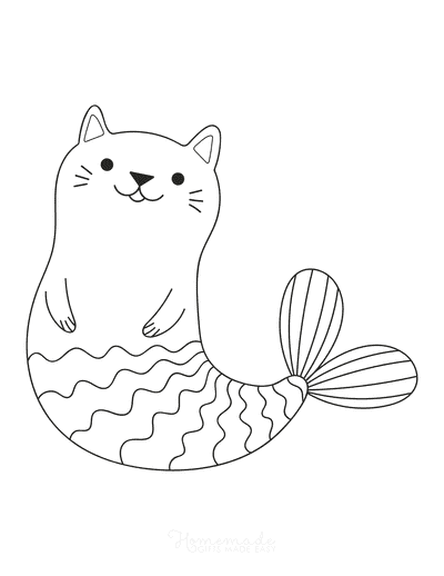 Free Cat Coloring Pages for Kids & Adults