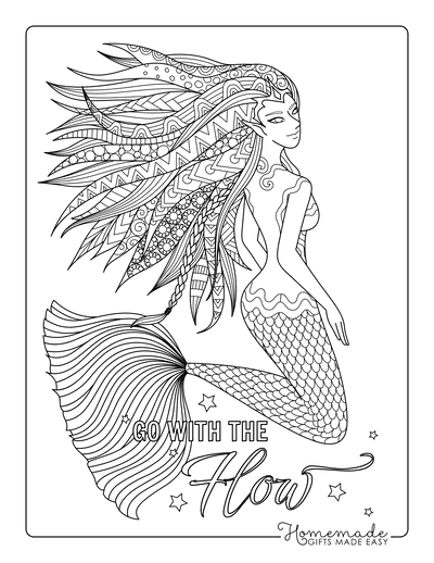 Premium Vector  Mermaid coloring pages for kids ages for 8-12