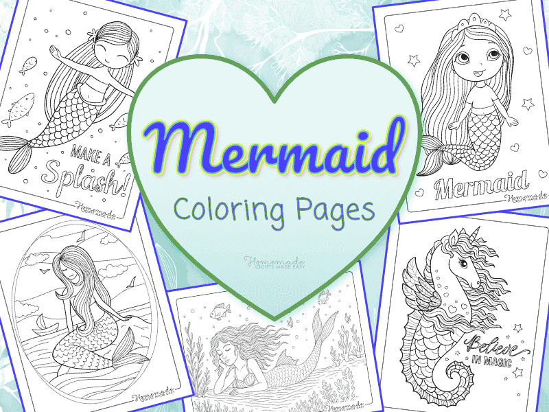 free printable mermaid coloring pages