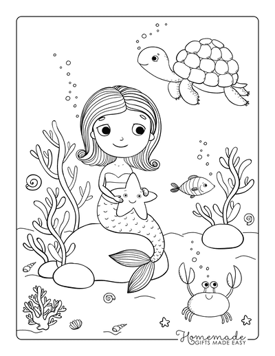 Premium Vector  Mermaid coloring pages for kids ages for 8-12