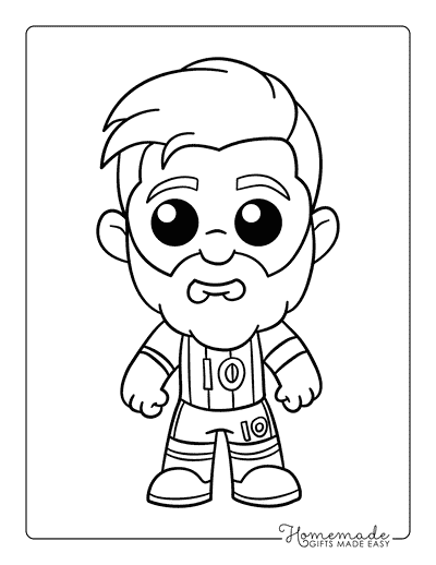 Messi Coloring Pages Easy Cute Lionel Messi Coloring Page for Kids