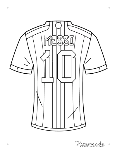 Messi Coloring Pages Easy Messi Argentina Jersey to Color
