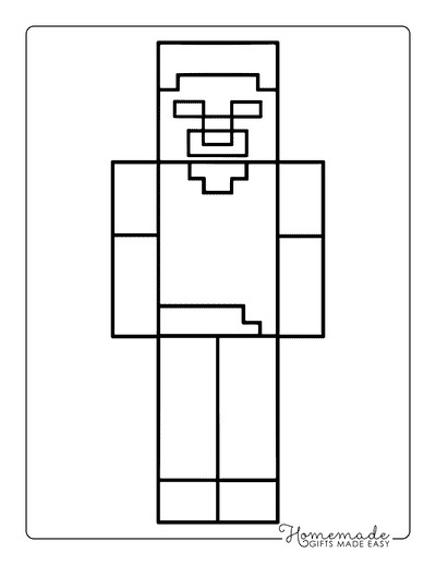 Minecraft Coloring Pages Spooky Minecraft Herobrine Coloring Page