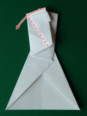 money origami dress step 7b