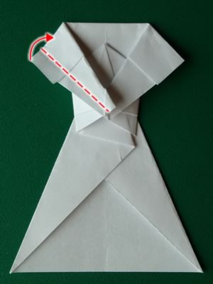 money origami dress step 7c