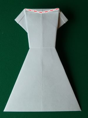 money origami dress step 8