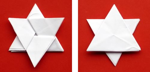 money origami star finished